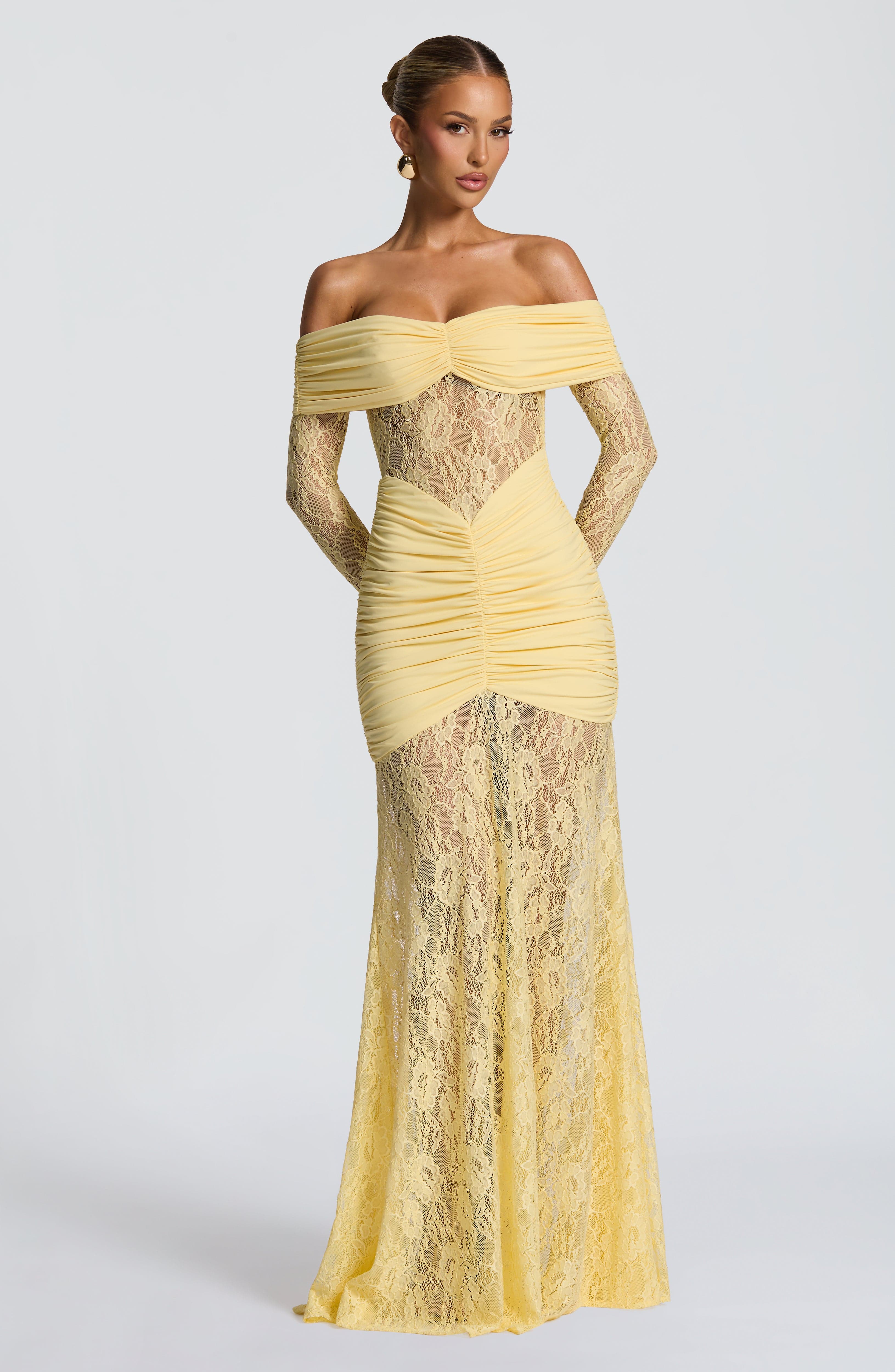 Sauline Maxi Dress - Lemon - Napalia