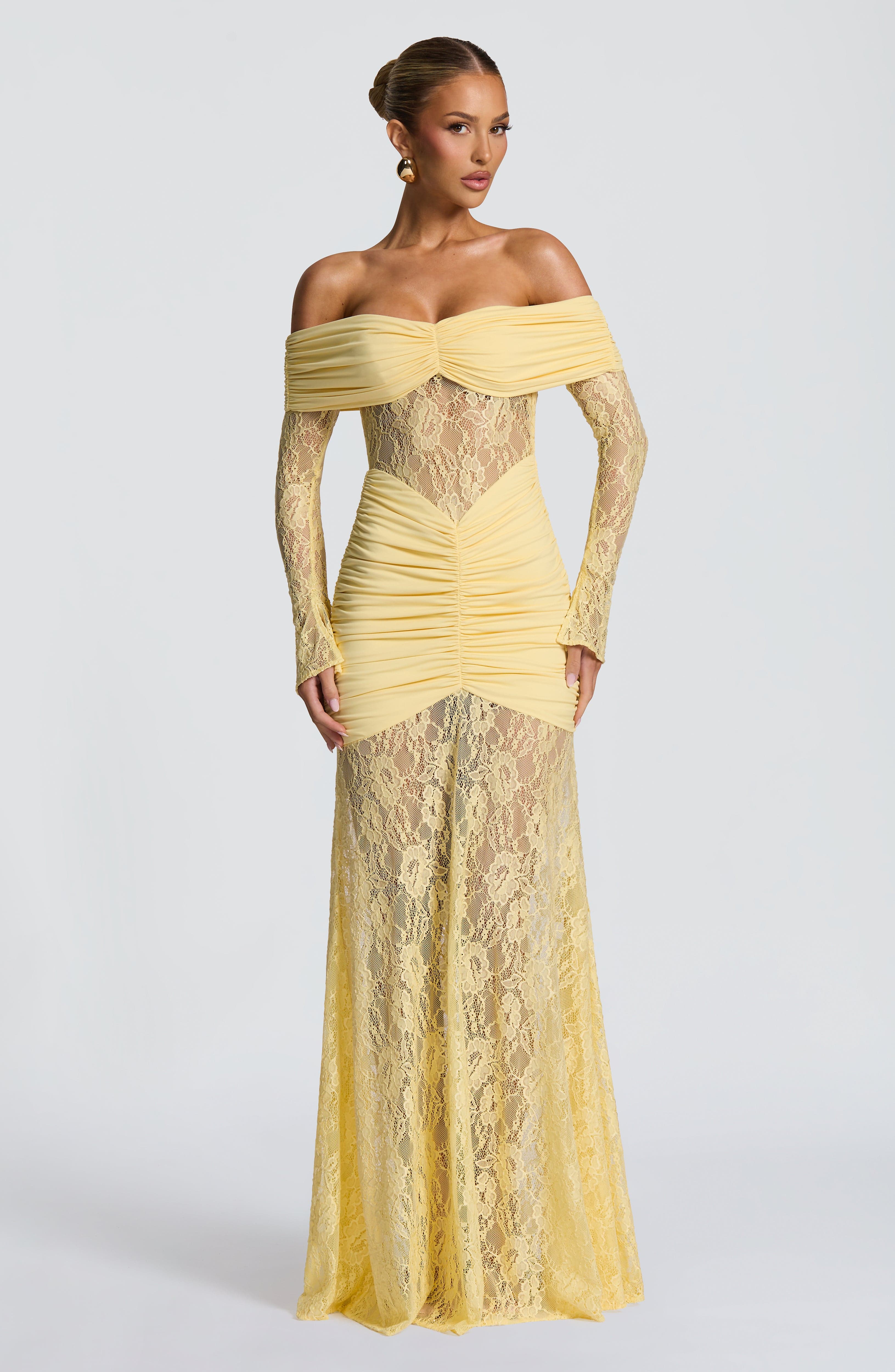 Sauline Maxi Dress - Lemon - Napalia