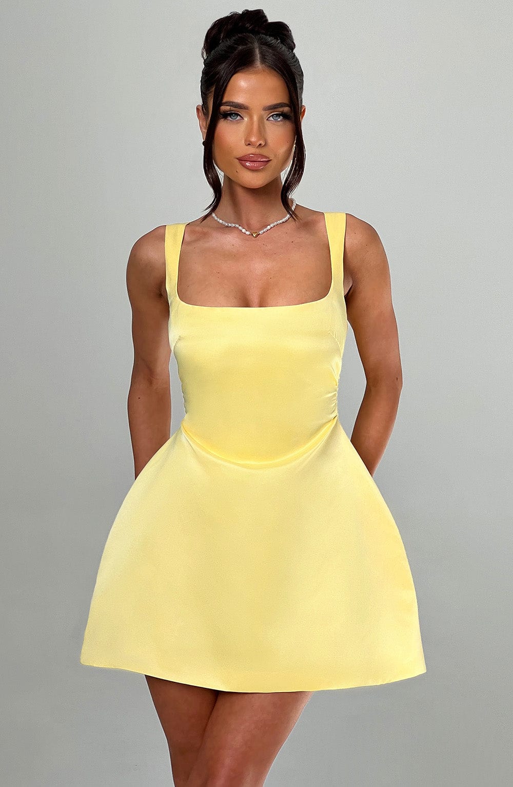 Sofie Mini Dress - Lemon - Napalia