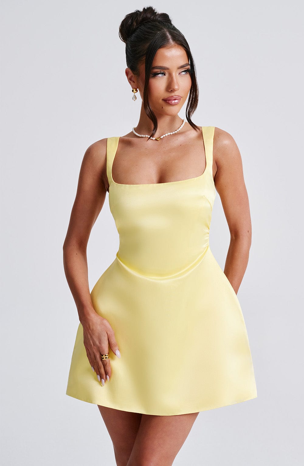 Sofie Mini Dress - Lemon - Napalia