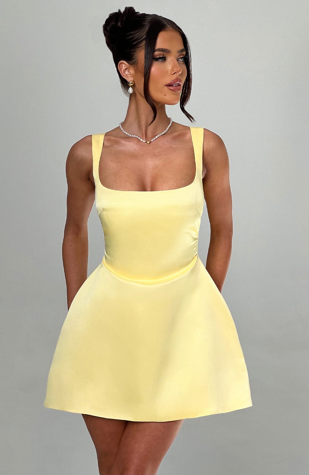 Sofie Mini Dress - Lemon - Napalia