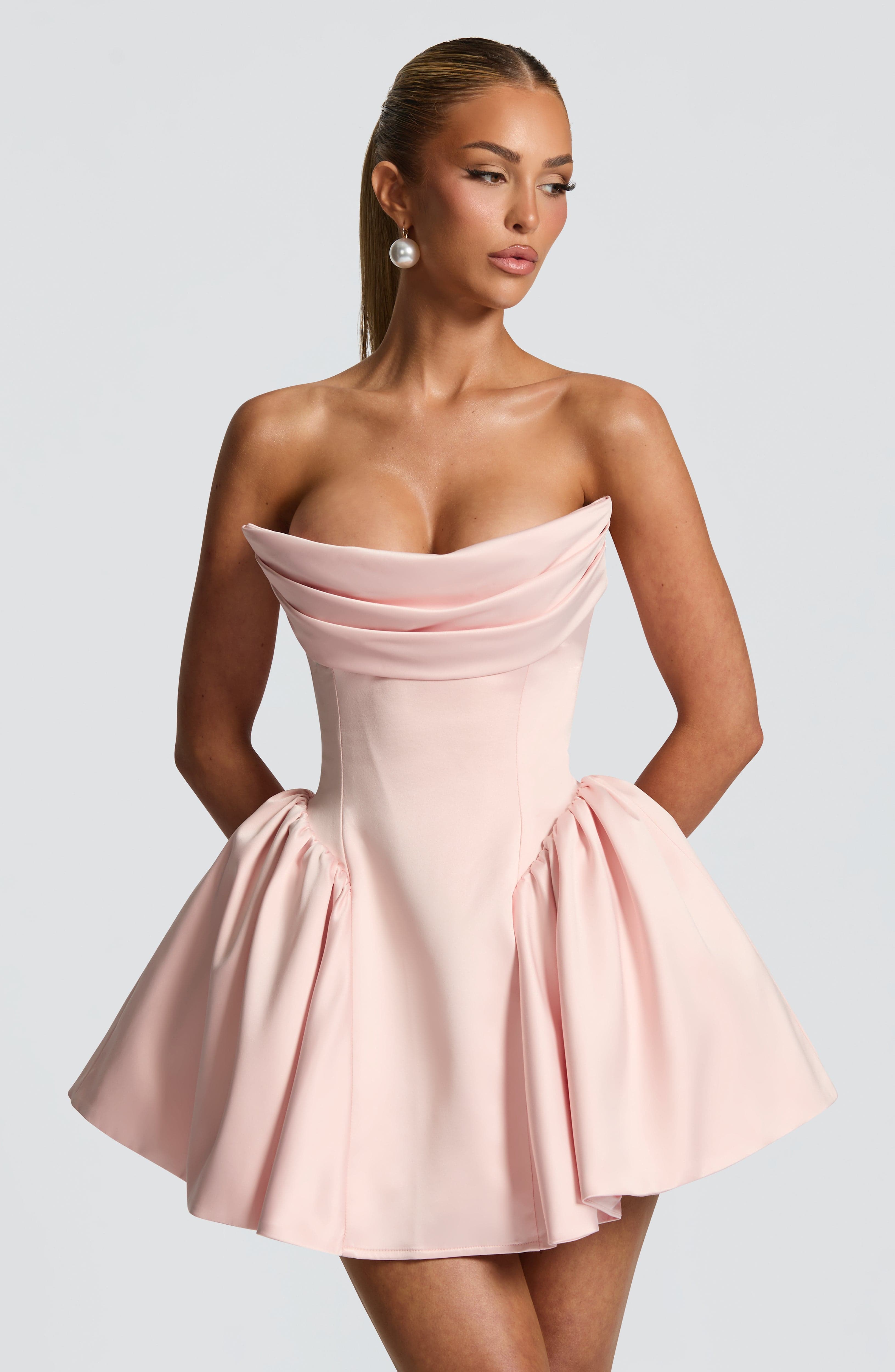 Trinity Mini Dress - Blush - Napalia